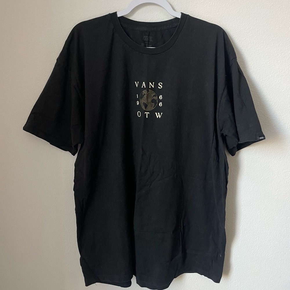 Vans Off The Wall Peace Sign Black T-Shirt Size XL